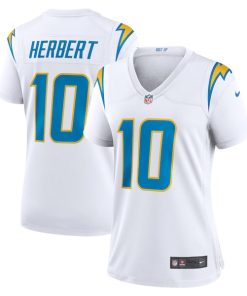 Justin Herbert Los Angeles Chargers Nike Women's Game Jersey - White