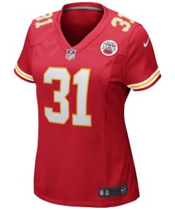 Alternative view of Priest Holmes Kansas City Chiefs Nike Women's Game Retired Player Jersey - Red
