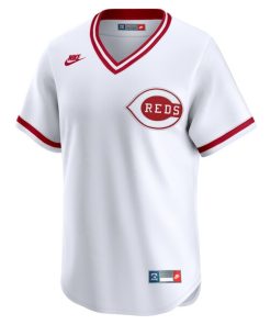 Alternative view of Cincinnati Reds Nike Throwback Cooperstown Collection Limited Jersey - White