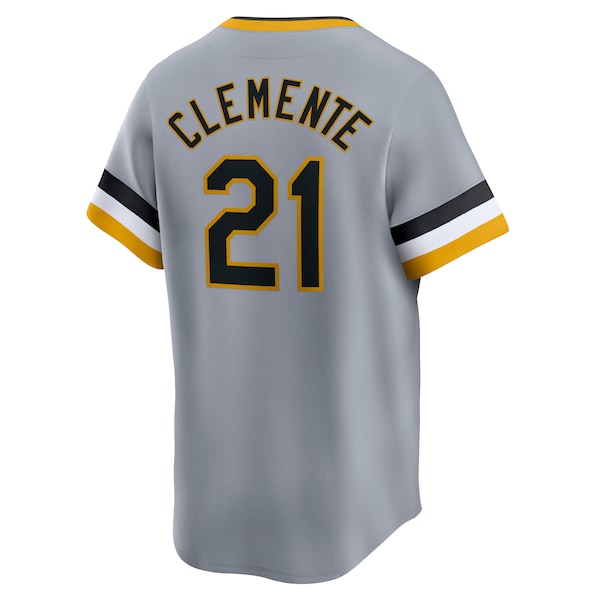 Roberto Clemente Pittsburgh Pirates Nike Throwback Cooperstown Collection Limited Jersey - Gray - Image 3