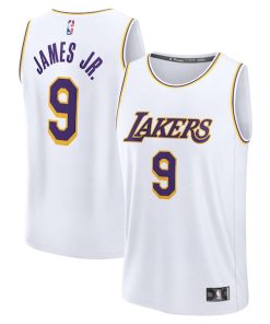 Bronny James Los Angeles Lakers  Youth Fast Break Replica Player Jersey - Association Edition - White