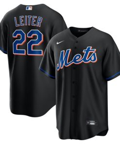 Al Leiter New York Mets Nike 2022 Alternate Replica Player Jersey - Black