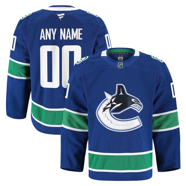 Vancouver Canucks Home Authentic Pro Custom Jersey - Blue - Image 2
