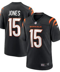 Charlie Jones Cincinnati Bengals Nike Team Game Jersey -  Black