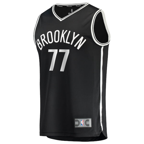 Ben Saraf Brooklyn Nets Youth Fast Break Replica Jersey - Black - Icon Edition - Image 2