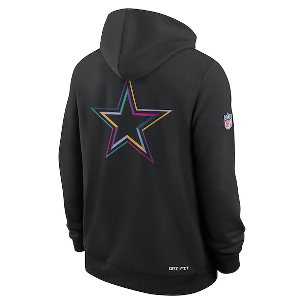 Dallas Cowboys Nike 2025 NFL Crucial Catch Sideline Standard Issue Dri-FIT Hoodie - Black - Image 3