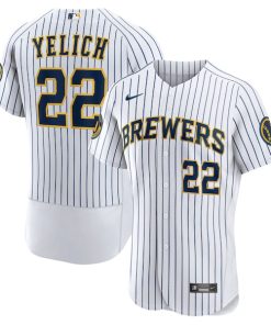 Christian Yelich Milwaukee Brewers Nike Alternate Authentic Player Jersey - White