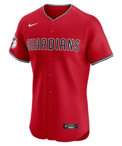 Alternative view of Cleveland Guardians Nike Alternate Elite Jersey - Red