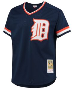 Alternative view of Alan Trammell Detroit Tigers 1984 Authentic Cooperstown Collection Mesh Batting Practice Jersey - Navy
