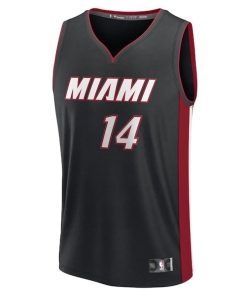 Alternative view of Tyler Herro Miami Heat  Youth Fast Break Replica Player Jersey - Black - Icon Edition