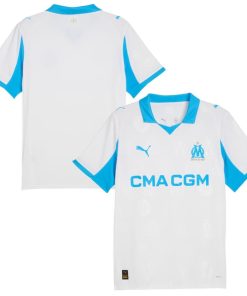 Olympique Marseille Puma 2025/26 Replica Home Jersey - White/Navy
