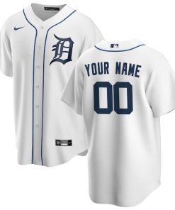 Detroit Tigers Nike Home Replica Custom Jersey - White