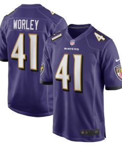 Daryl Worley Baltimore Ravens Nike Game Player Jersey - Purple