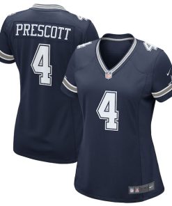 Alternative view of Dak Prescott Dallas Cowboys Nike Women's Game Team Jersey - Navy/White