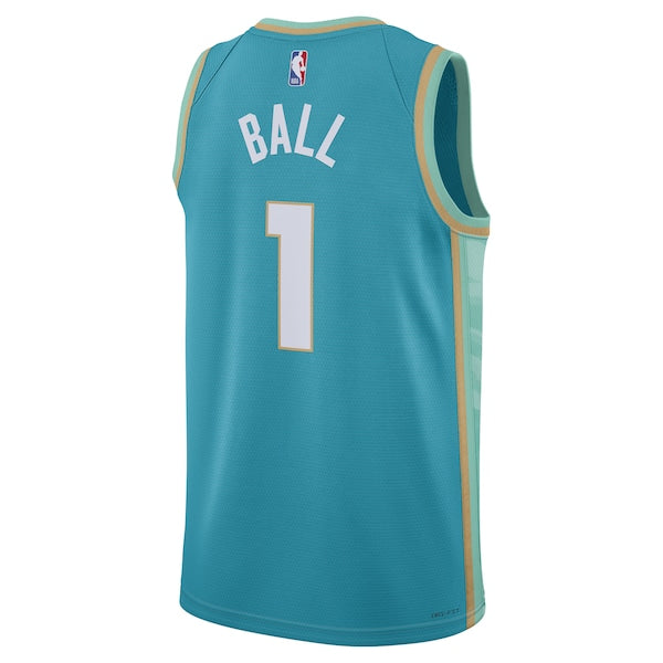 LaMelo Ball Charlotte Hornets Jordan Brand Unisex 2023/24 Swingman Jersey - Teal - City Edition - Image 4