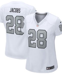 Josh Jacobs Las Vegas Raiders Nike Women's Alternate Game Player Jersey - White/Black