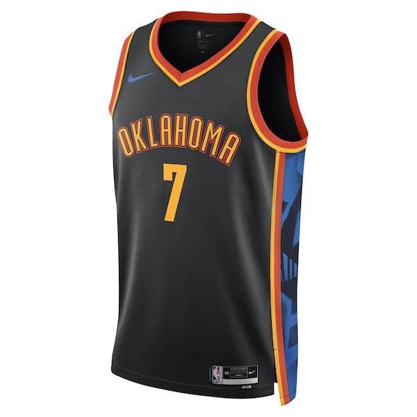 Chet Holmgren Oklahoma City Thunder Nike Unisex 2023/24 Swingman Player Jersey - City Edition - Navy - Image 2