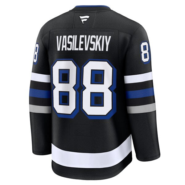 Andrei Vasilevskiy Tampa Bay Lightning Alternate Premium Jersey - Black/Blue - Image 4