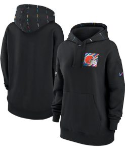 Cleveland Browns Nike Women's 2023 NFL Crucial Catch Club Pullover Hoodie - Black