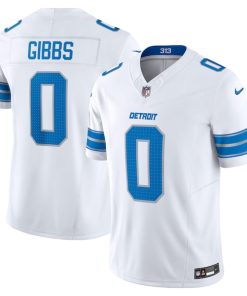 Jahmyr Gibbs Detroit Lions Nike Vapor F.U.S.E. Limited Jersey - White/Black/Blue