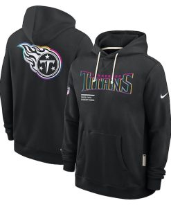 Tennessee Titans Nike 2025 NFL Crucial Catch Sideline Standard Issue Dri-FIT Hoodie - Black
