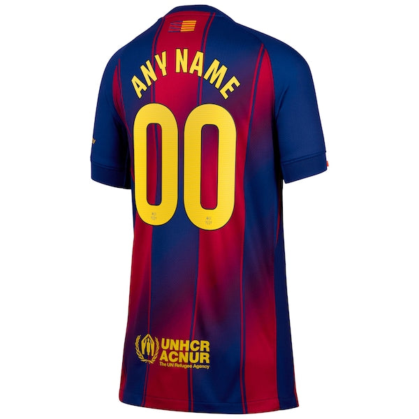 Barcelona Nike Youth 2025/26 Home Replica Custom Jersey - Blue - Image 3