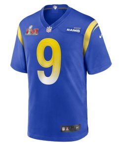 Alternative view of Matthew Stafford Los Angeles Rams Nike Super Bowl LVI Bound Game Patch Jersey - Royal