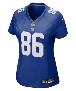 Alternative view of Thomas Fidone II New York Giants Nike Women's Team Game Jersey -  Royal