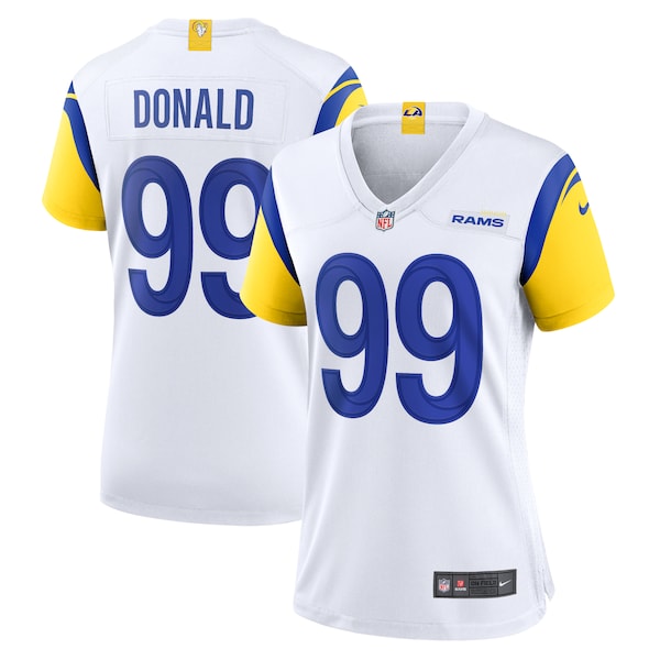 Aaron Donald Los Angeles Rams Nike Women's Player Jersey - White/Royal - Image 2