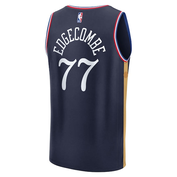 VJ Edgecombe Philadelphia 76ers 2025/26 City Edition Fast Break Jersey - Navy - Image 3