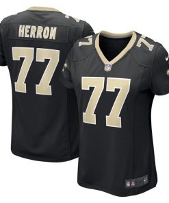 Alternative view of Justin Herron New Orleans Saints Nike Women's  Game Jersey -  Black