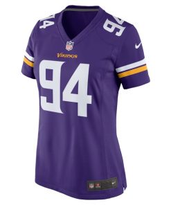 Alternative view of Dean Lowry Minnesota Vikings Nike Women's Game Player Jersey - Purple