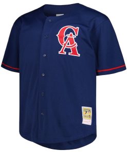 Alternative view of Bo Jackson California Angels Big & Tall Cooperstown Collection Batting Practice Replica Jersey - Navy