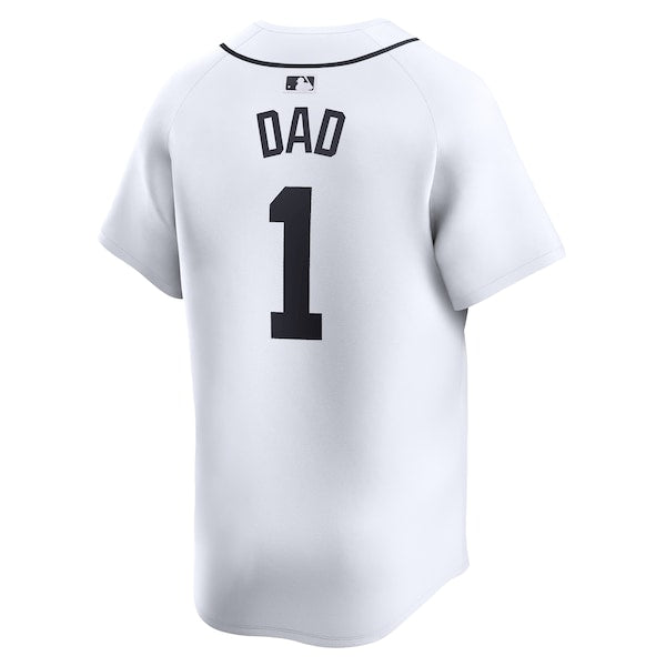 Detroit Tigers Nike #1 Dad Home Limited Jersey - White - Image 3