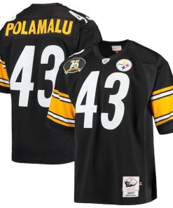 Troy Polamalu Pittsburgh Steelers 2007 Authentic Throwback Retired Player Jersey - Black