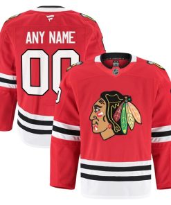 Alternative view of Chicago Blackhawks  Home Authentic Pro Custom Jersey - Red