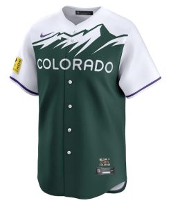 Alternative view of Colorado Rockies Nike City Connect Limited Jersey - Green