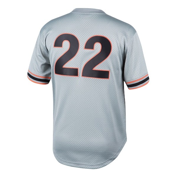Will Clark San Francisco Giants Youth Cooperstown Collection Mesh Batting Practice Jersey - Gray - Image 3