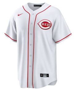 Alternative view of Cincinnati Reds Nike Home Blank Replica Jersey - White