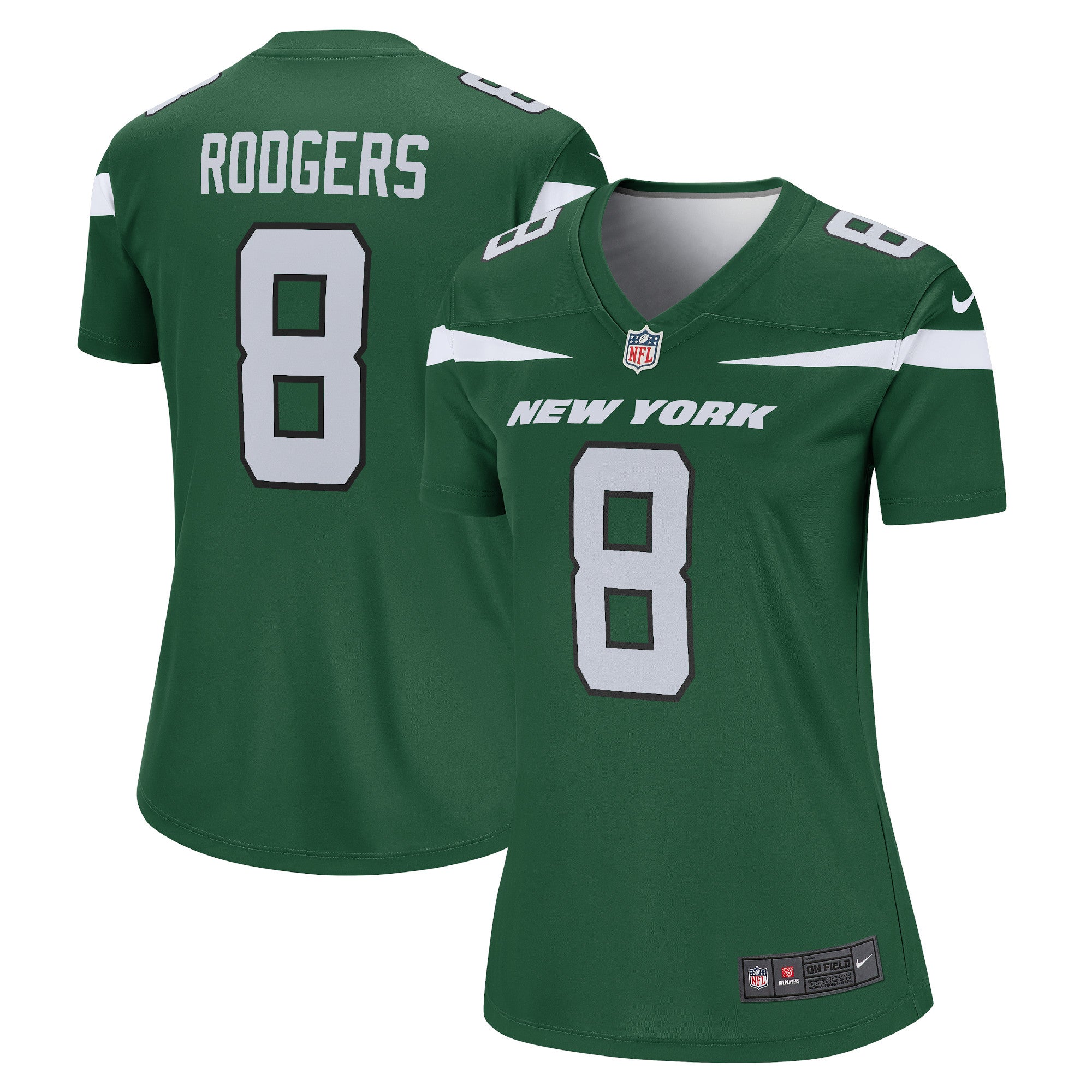 Aaron Rodgers New York Jets Nike Women's Alternate Legend Player Jersey - Spotlight White/Green - Image 5