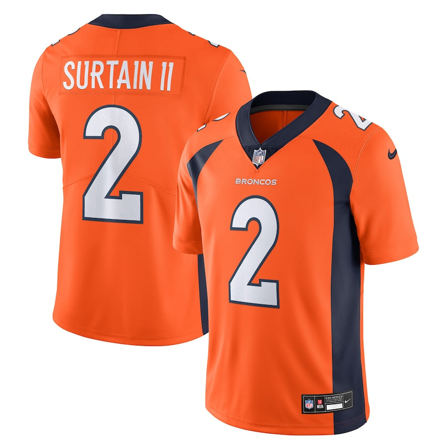 Patrick Surtain II Denver Broncos Nike Vapor Untouchable Limited Jersey - Orange