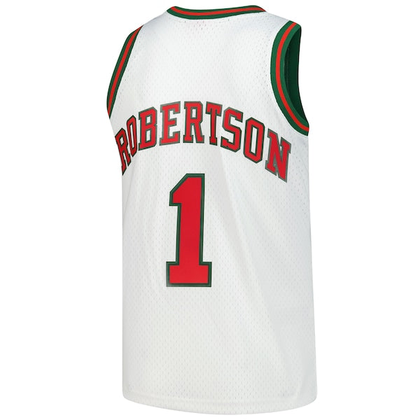 Oscar Robertson Milwaukee Bucks Hardwood Classics Swingman Jersey - White - Image 4