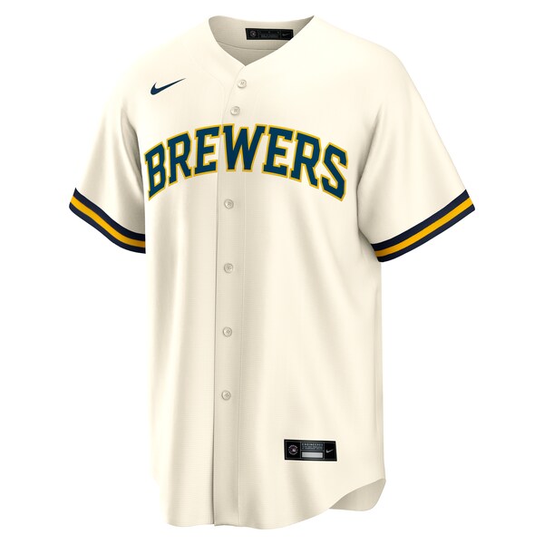 Caleb Durbin Milwaukee Brewers Nike Home Replica Jersey - Cream - Image 2