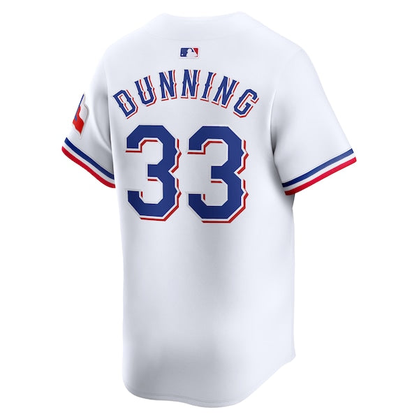 Dane Dunning Texas Rangers Nike Home Limited Player Jersey - White - Image 3