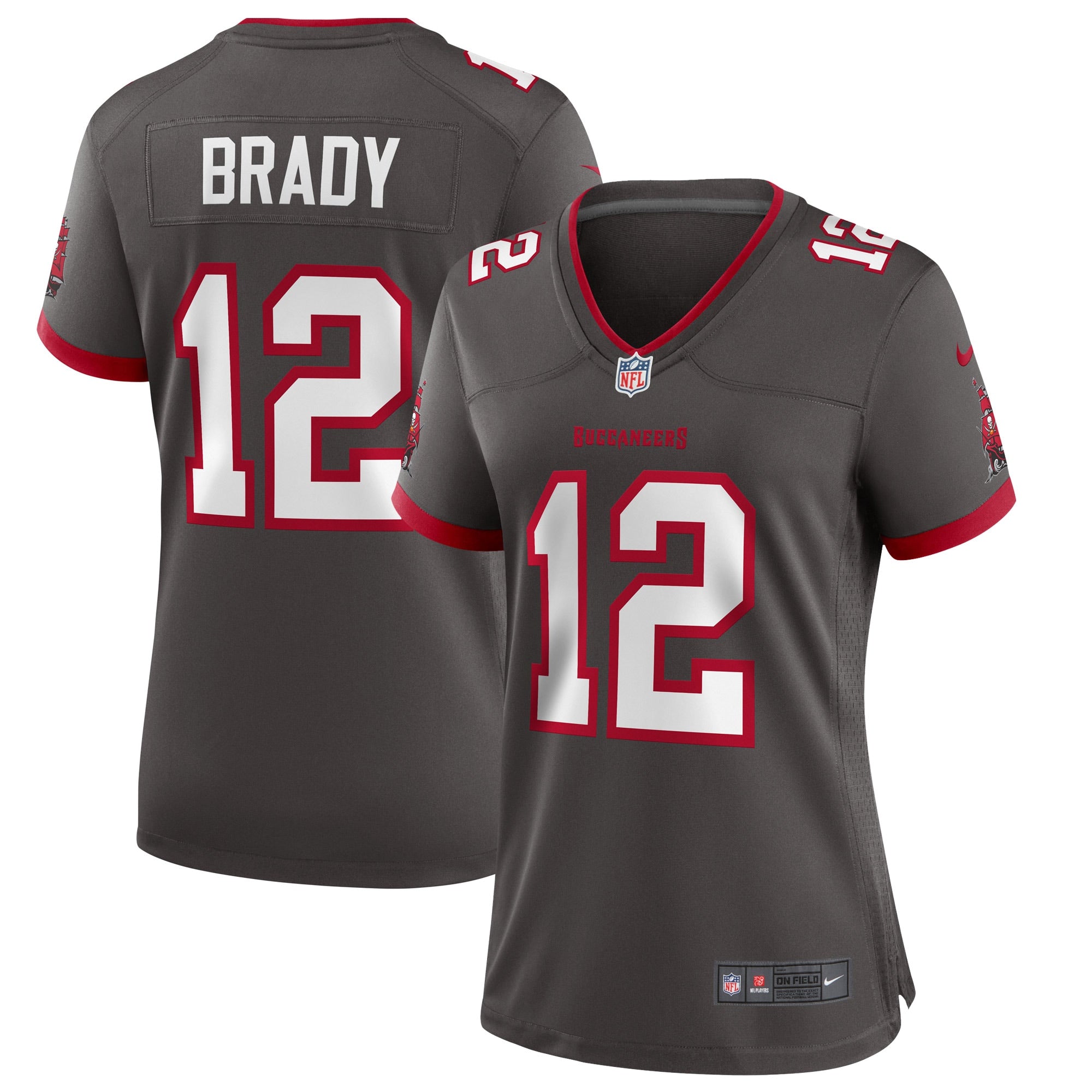 Tom Brady Tampa Bay Buccaneers Nike Women's Game Jersey - Red/Pewter - Image 5