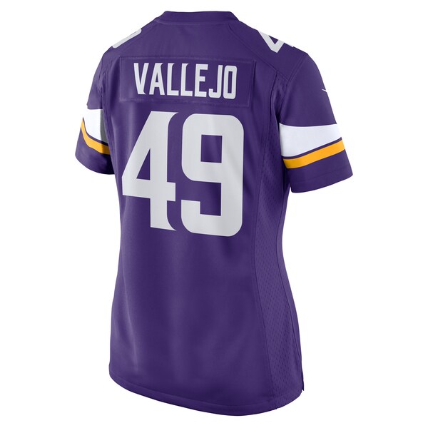 Tanner Vallejo Minnesota Vikings Nike Women's Team Game Jersey - Purple - Image 3
