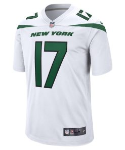 Alternative view of Garrett Wilson New York Jets Nike Game Player Jersey - White