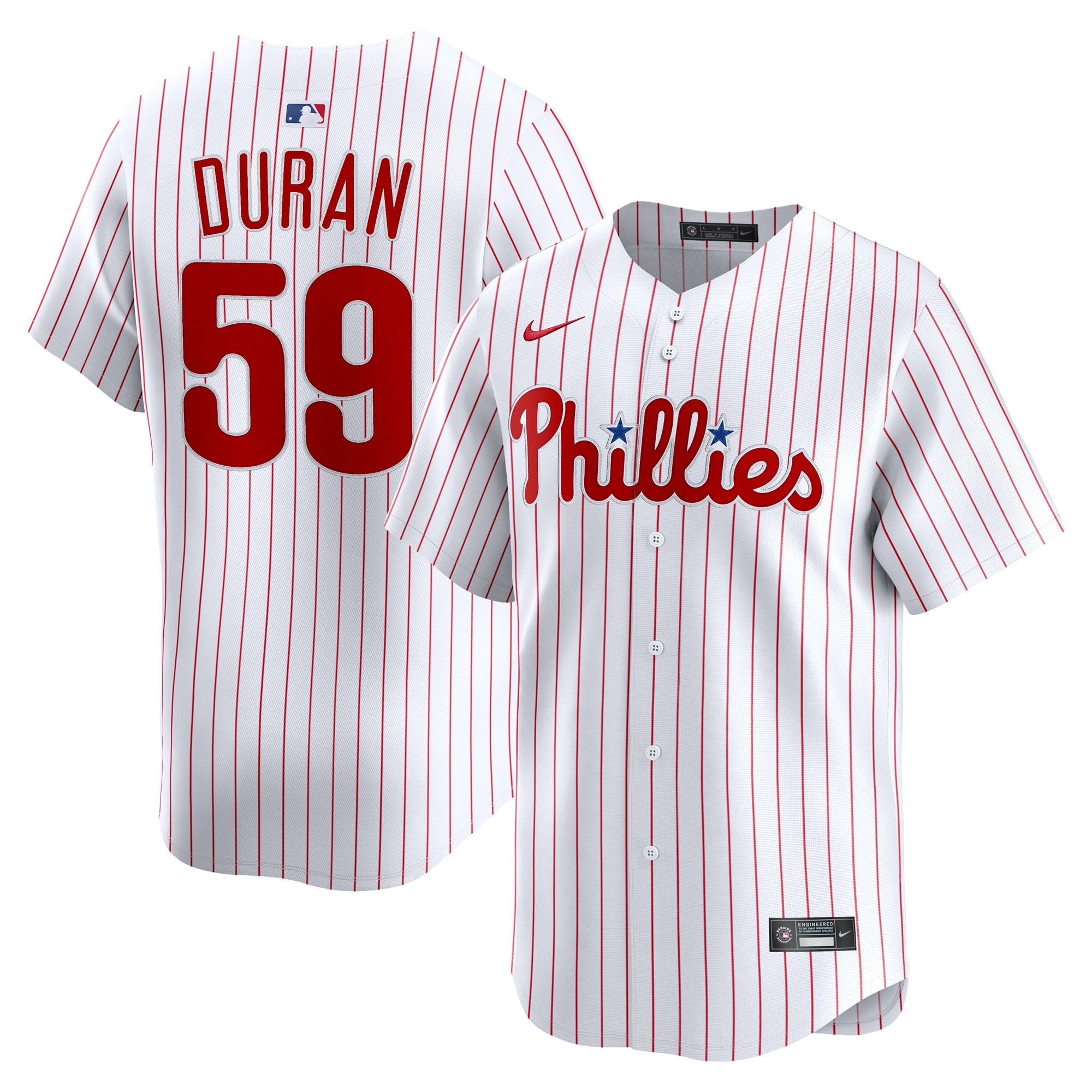 Jhoan Duran Philadelphia Phillies Nike Alternate Limited Player Jersey - Light Blue/White - Image 5