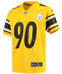 Alternative view of T.J. Watt Pittsburgh Steelers Nike Youth Inverted Team Game Jersey - Gold