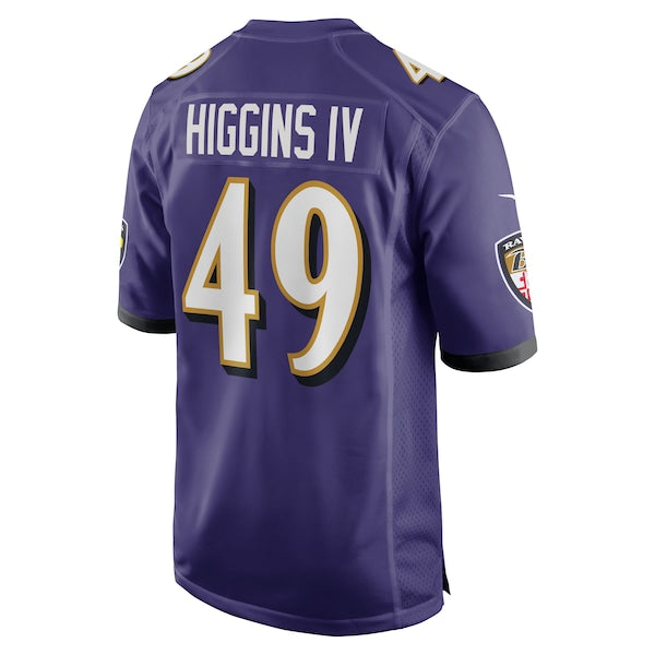Jay Higgins IV Baltimore Ravens Nike Team Game Jersey - Purple - Image 3